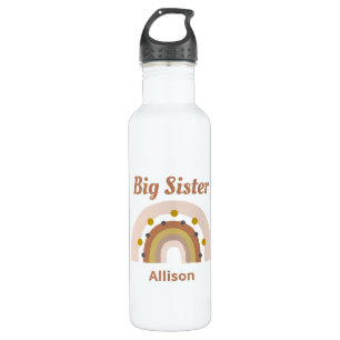 Cute Boho Rainbow Big Sister Personalised 710 Ml Water Bottle