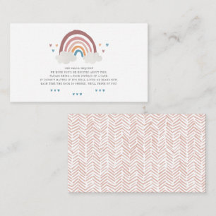 Cute Boho Rainbow Love Heart Books for Baby Shower Card