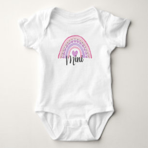Cute Boho Rainbow Mini Script Matching Baby Bodysu Baby Bodysuit