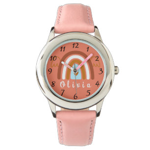 Cute Boho Rainbow with Personalised Name  Watch