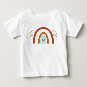 Cute Boho Rainbow with Personalized Name Baby T-Shirt