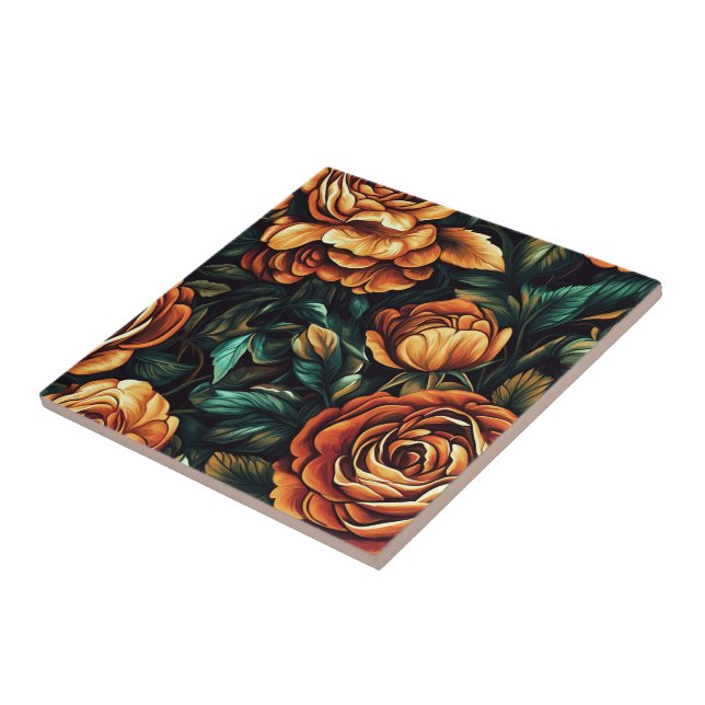 Cute Boho Rose Ceramic Tiles  For Living Space (Side)