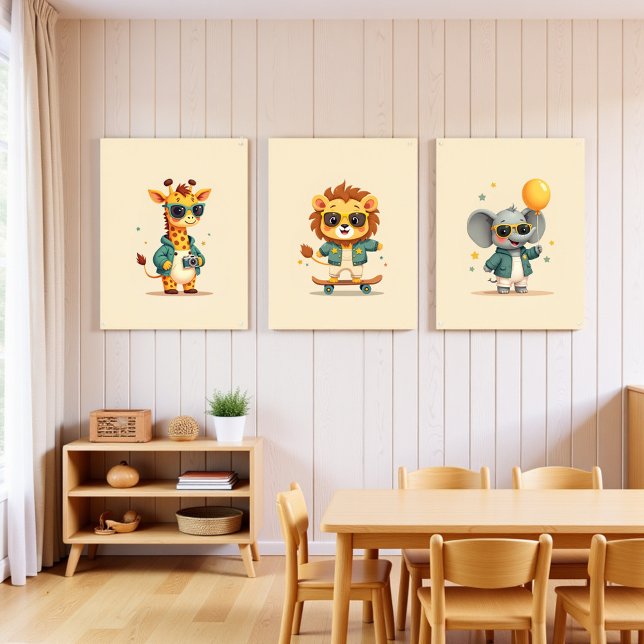 Cute Boho Safari Kids Room Decor | Set of 3 Prints (Creator Uploaded)