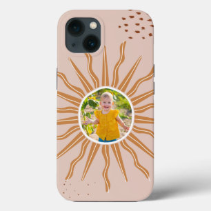 Cute Boho Sun Custom Your Photo iPhone Case