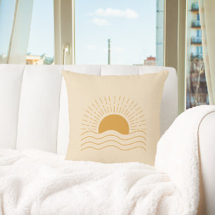 Cute Boho Sun Modern Minimalist  Cushion