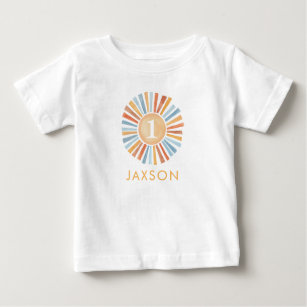 Cute Boho Sunshine 1st Birthday Sun T-Shirt