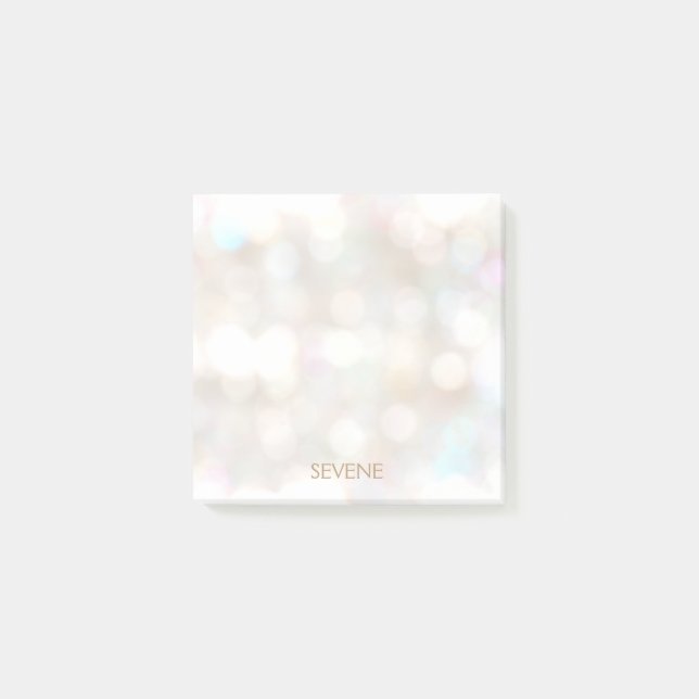 Cute Bokeh Personalised Post-it Notes (Front)