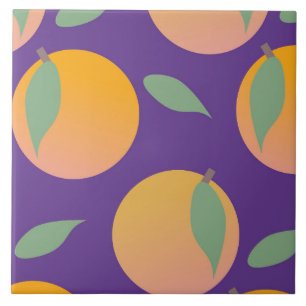 Cute Bold Jumbo Oranges Ceramic Tile