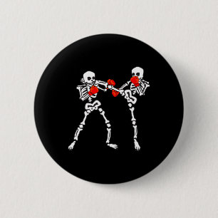 Cute Bone Kickbox Shirt - For Cool Men And Women W 6 Cm Round Badge