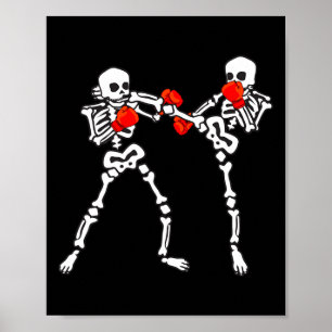 Cute Bone Kickbox Shirt - For Cool Men And Women W Poster