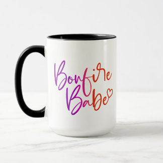 Cute Bonfire Babe fall or summer coffee mug