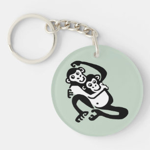 Cute BONOBO - Chimpanzee -Primate - Wildlife Key Ring