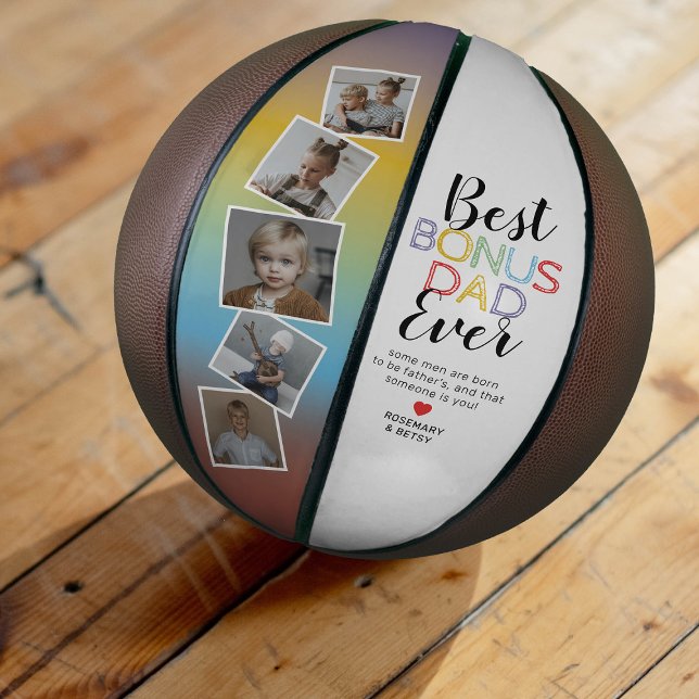 Cute Bonus Dad Father's Day Photo Basketball (Creator Uploaded)