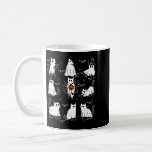 Cute Boo Black Cat Halloween Costumes Women Girl Coffee Mug