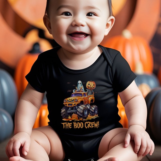 Cute Boo Crew Modern Family Matching Halloween Baby Bodysuit (Creator Uploaded)