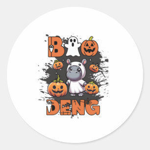 Cute BOO DENG My Moo Thang Halloween Costume Cutes Classic Round Sticker
