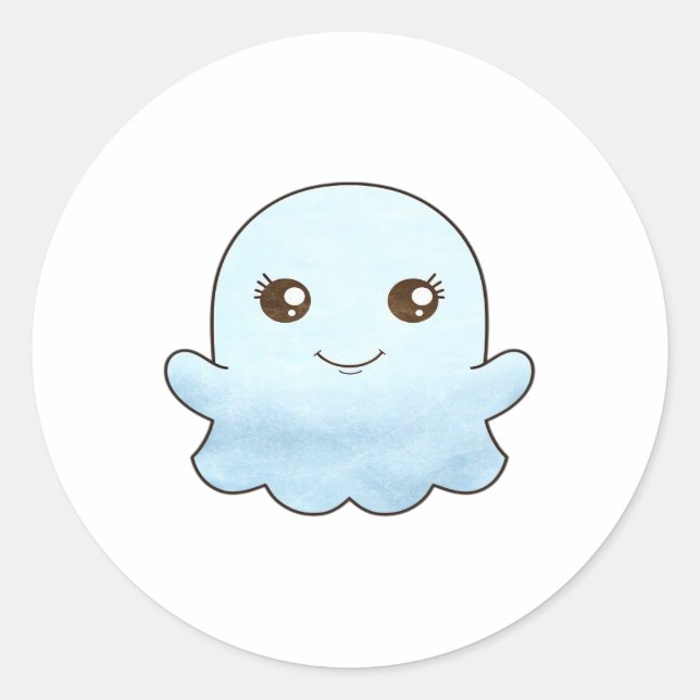 Cute Boo Design Trendy Unique Classic Round Sticker (Front)