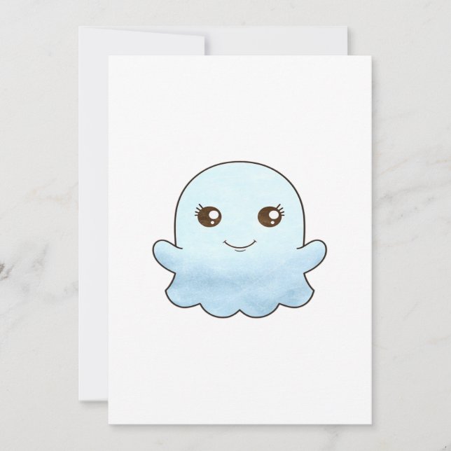 Cute Boo Design Trendy Unique Holiday Card (Front)