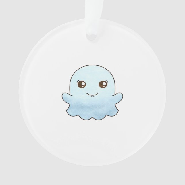Cute Boo Design Trendy Unique Ornament (Front)