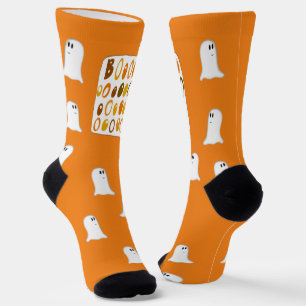 Cute 'BOO' Ghost Halloween Socks
