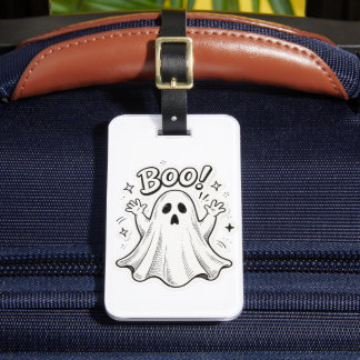 Cute Boo ghost Luggage Tag