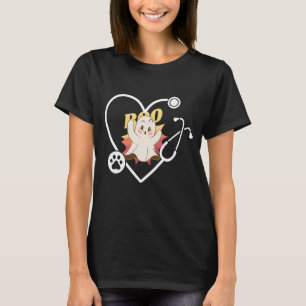 Cute Boo Ghost Spooky Veterinary Vet Technician An T-Shirt