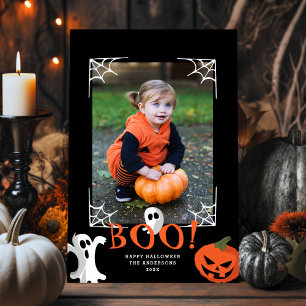 Cute Boo! Halloween Photo Holiday Card