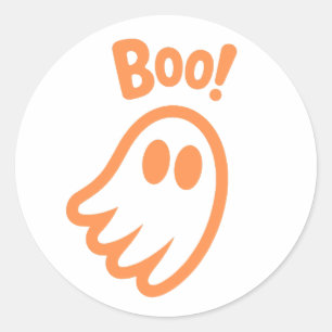 Cute Boo! - Kids Halloween Design Classic Round Sticker