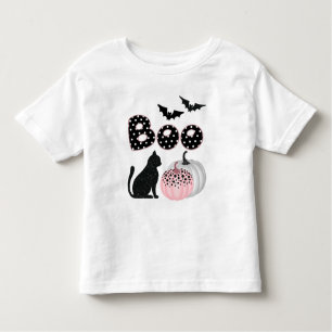 Cute Boo! Pink Pumpkin Halloween Toddler T-Shirt