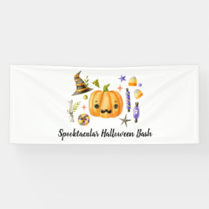 Cute Boo Pumpkin Spooktacular Halloween Bash Party Banner