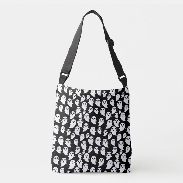 Cute Boo Spook Halloween Cartoon Ghost  Crossbody Bag (Front)
