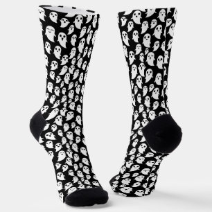 Cute Boo Spook Halloween Cartoon Ghost  Socks