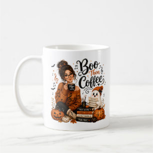 Cute Boo Then Coffee Halloween Music Teacher Mug