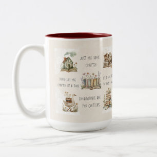 Cute Book Lover Quote Wrap Two-Tone Coffee Mug