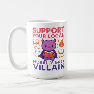Cute Book-Lover Villain Morally Grey Character Coffee Mug