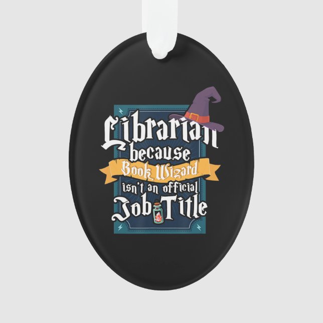 Cute Book Reading Lover Librarian Present Books Ornament (Front)