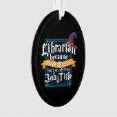 Cute Book Reading Lover Librarian Present Books Ornament (Front)