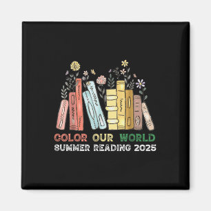 Cute Book Wildflowers ,colour Our World Summer Rea Magnet