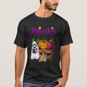 Cute Books Boo Halloween Costume Reading Book T-Shirt
