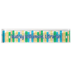 Cute Books Librarian  Nameplate