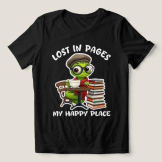 Cute Bookworm Reading Tea Time Women's T-Shirt Tri-Blend Shirt