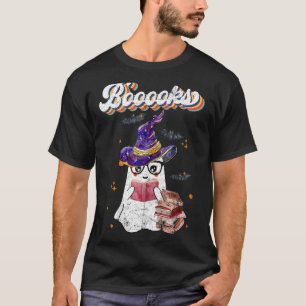 Cute Booooks Ghost Read More Books Funny Teacher H T-Shirt