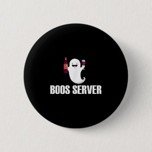 Cute Boos Server Bartender Waitress Halloween 6 Cm Round Badge