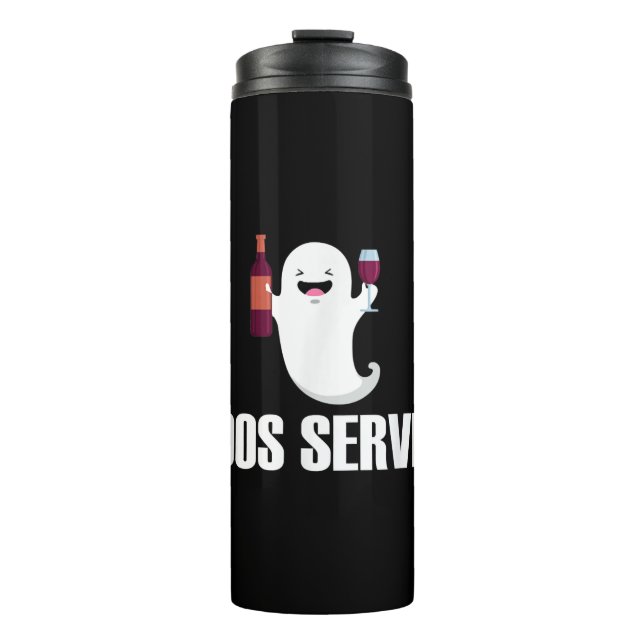 Cute Boos Server Bartender Waitress Halloween Thermal Tumbler (Front)