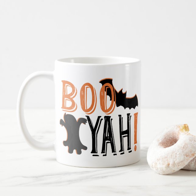 cute booyah halloween coffee mug (With Donut)