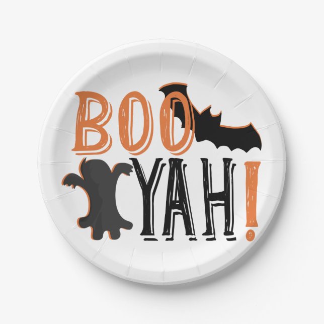 cute booyah halloween paper plate (Front)
