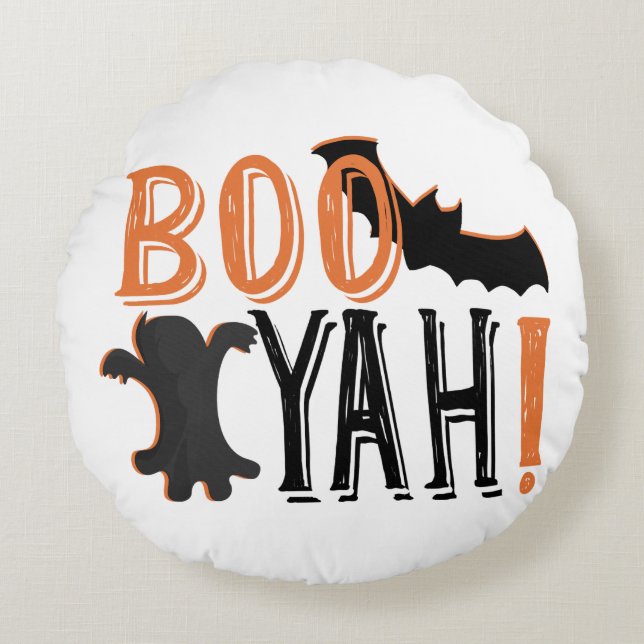 cute booyah halloween round cushion (Front)