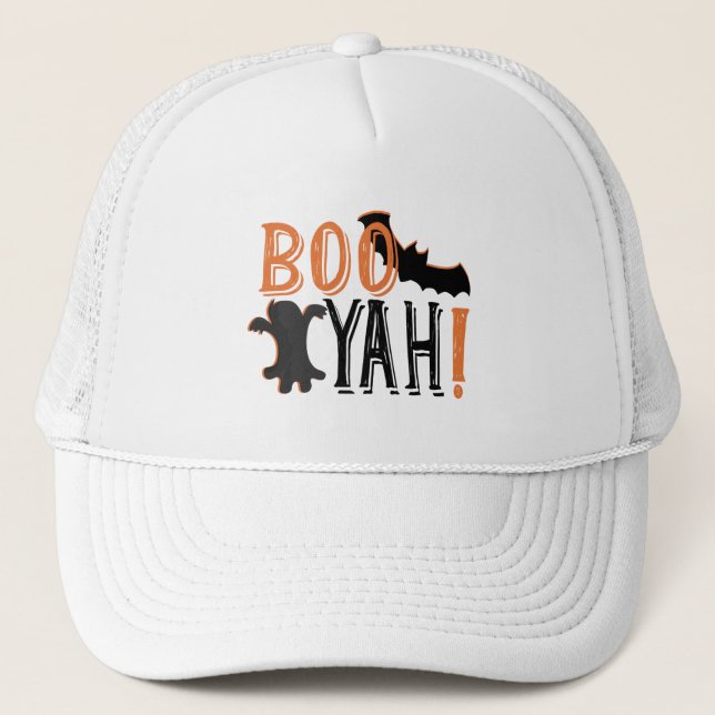 cute booyah halloween trucker hat (Front)
