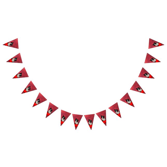 Cute border collie bunting  (All)