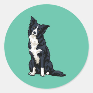 Cute Border Collie Dog Stickers